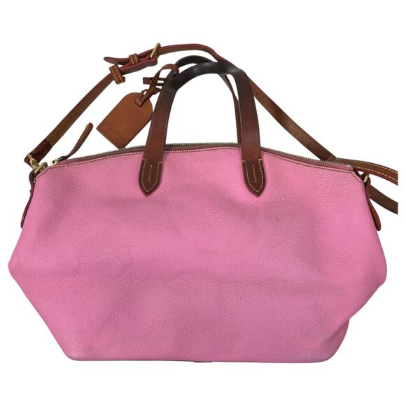 Dooney & Bourke Barbie Pink Pebbled Leather Crossbody Top Handle Satchel Purse - Picture 10 of 10